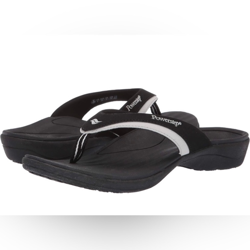 PowerStep Fusion Fashion Sandals. Black. New
